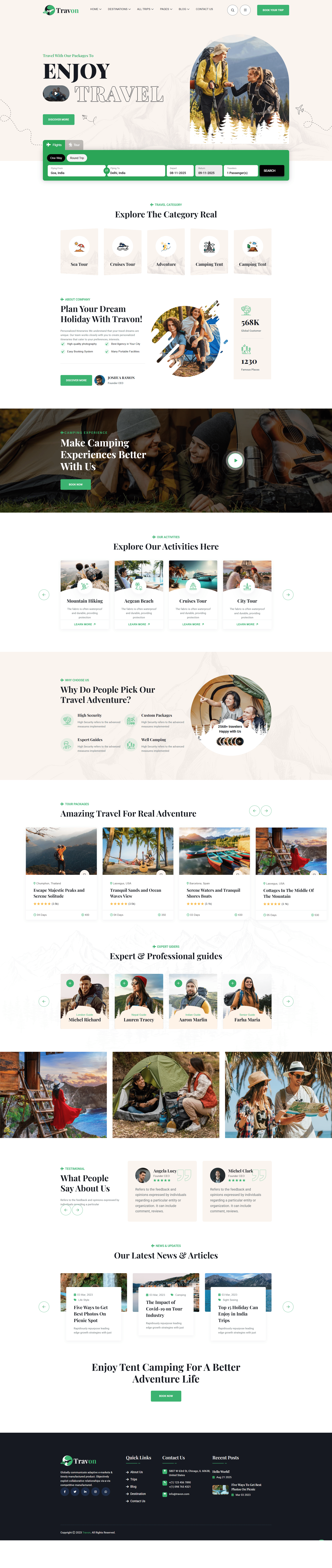 Travon-WP Travel Agency to Explore Online Demo