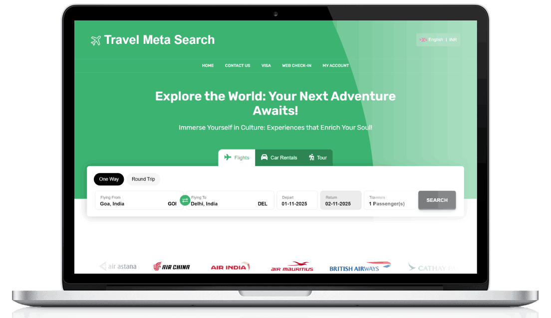 Explore Travel Meta Search Laptop for Fast Bookings